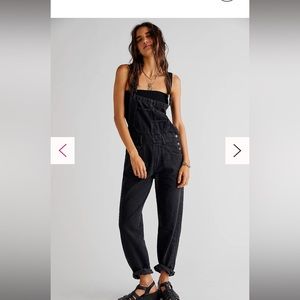 Free people we the free black denim overalls size M